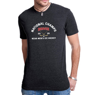 Denver 2026 Hockey National Champions Blocked Shot NLA Triblend T-Shirt