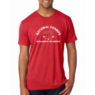 Denver 2026 Hockey National Champions Blocked Shot NLA Triblend T-Shirt