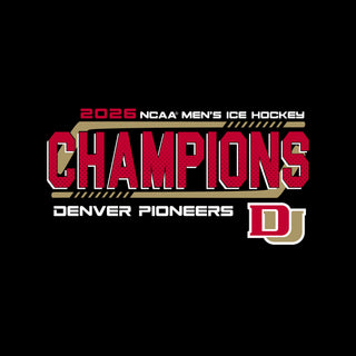 Denver 2026 Hockey National Champions Hockey Frame Youth T-Shirt - Black