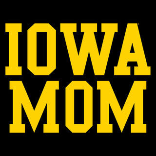 Iowa Hawkeyes Basic Block Mom Crewneck Sweatshirt - Black