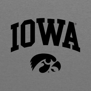 University of Iowa Hawkeyes Arch Logo Triblend Short Sleeve T Shirt - Premium Heather