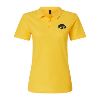 Iowa Primary Logo EMB Womens Softstyle Pique Polo