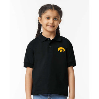 Iowa Primary Logo EMB Youth Dryblend Jersey Polo