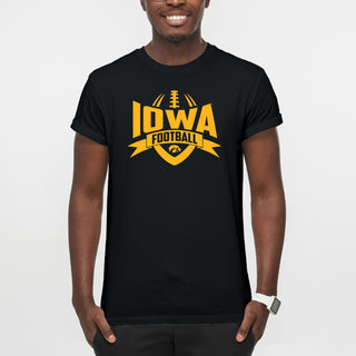 University of Iowa Hawkeyes Football Rush Short Sleeve T Shirt - Black