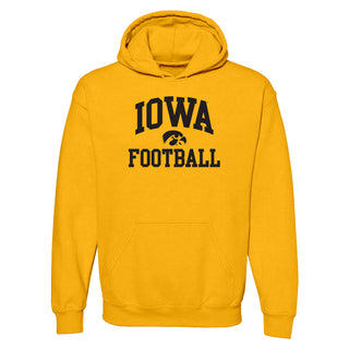 University Of Iowa Hawkeyes Arch Logo Football Hoodie - Gold