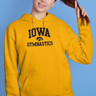 University of Iowa Hawkeyes Arch Logo Gymnastics Hoodie- Gold
