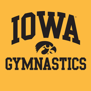 University of Iowa Hawkeyes Arch Logo Gymnastics Short Sleeve T Shirt - Gold