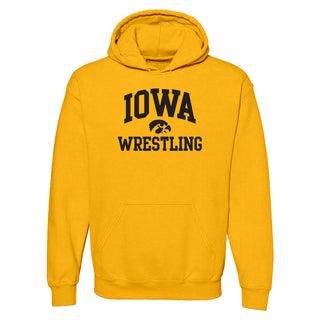 University of Iowa Hawkeyes Arch Logo Wrestling Hoodie - Gold