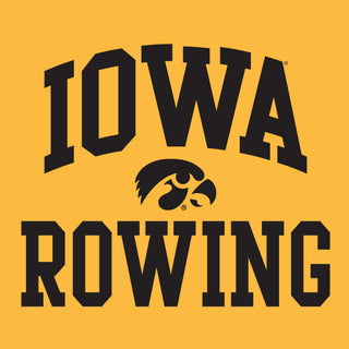 University of Iowa Hawkeyes Arch Logo Rowing Short Sleeve T Shirt - Gold