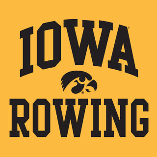 University of Iowa Hawkeyes Arch Logo Rowing Long Sleeve T Shirt- Gold