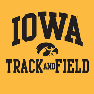 University of Iowa Hawkeyes Arch Logo Track and Field Hoodie - Gold