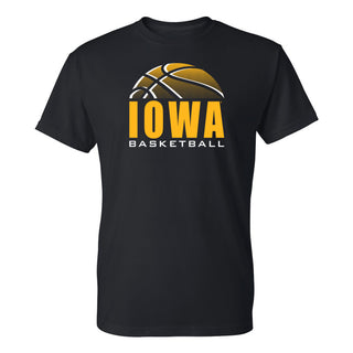 University of Iowa Hawkeyes Basketball Shadow Short Sleeve T Shirt - Black