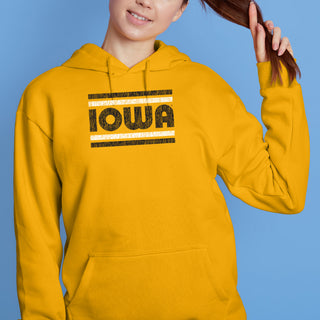 Iowa Hawkeyes Retro Underline Hoodie - Gold