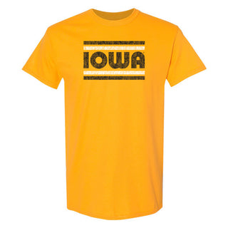 Iowa Hawkeyes Retro Underline T Shirt - Gold