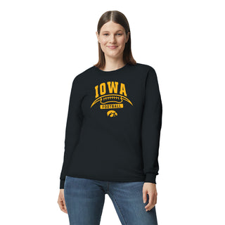 University of Iowa Hawkeyes Football Crescent Long Sleeve T Shirt - Black