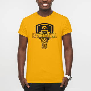 University of Iowa Hawkeyes Basketball Board Short Sleeve T Shirt - Gold