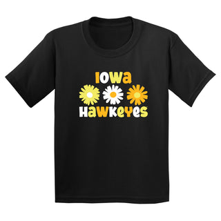 Iowa Daisy Dot Youth T-Shirt - Black