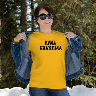 Iowa Basic Block Grandma Crewneck - Gold