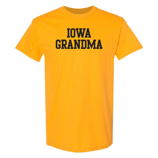 Iowa Basic Block Grandma T-Shirt - Gold