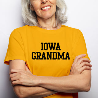 Iowa Basic Block Grandma T-Shirt - Gold