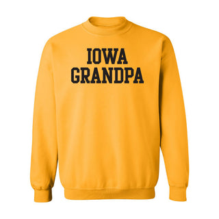 Iowa Basic Block Grandpa Crewneck - Gold