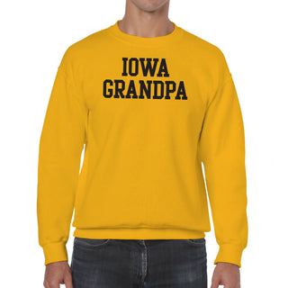 Iowa Basic Block Grandpa Crewneck - Gold