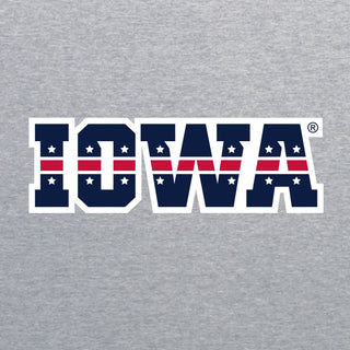 University of Iowa Hawkeyes Patriotic Wordmark, Team Color Crewneck