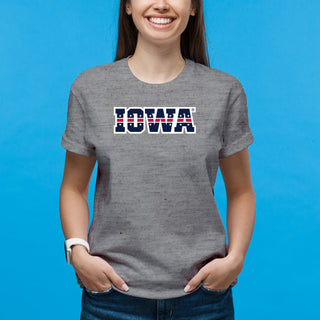 Iowa Hawkeyes Patriotic Wordmark T Shirt