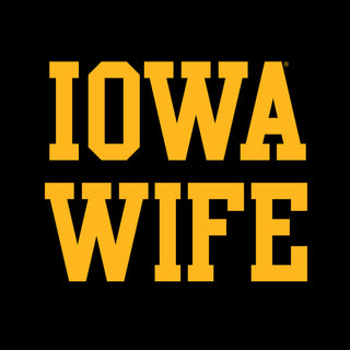 Iowa Hawkeyes Basic Block Wife Women's T Shirt - Black
