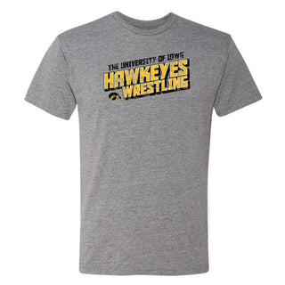 Iowa Wrestling Tech NLA Triblend T-shirt - Premium Heather