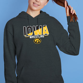 Iowa Wrestling Top Flight Hoodie - Dark Heather