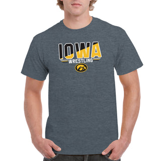 Iowa Wrestling Top Flight T-Shirt - Dark Heather