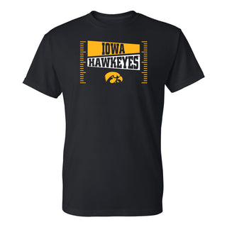 Iowa Hawkeyes Football Field Block T-Shirt - Black