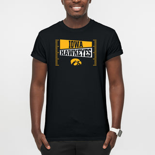 Iowa Hawkeyes Football Field Block T-Shirt - Black