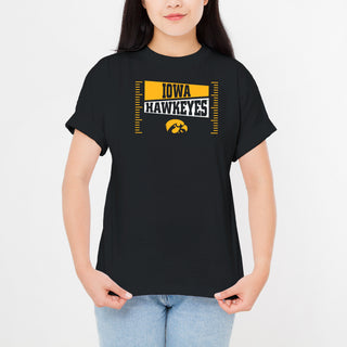 Iowa Hawkeyes Football Field Block T-Shirt - Black
