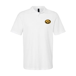 Iowa Hawkeye Oval EMB Softstyle Pique Polo