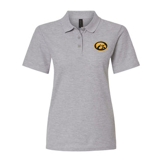 Iowa Hawkeye Oval EMB Womens Softstyle Pique Polo
