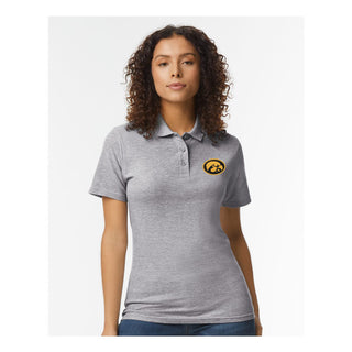 Iowa Hawkeye Oval EMB Womens Softstyle Pique Polo