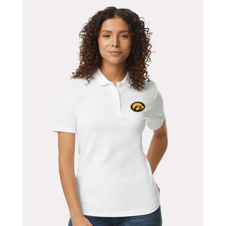 Iowa Hawkeye Oval EMB Womens Softstyle Pique Polo