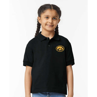 Iowa Hawkeye Oval EMB Youth Dryblend Jersey Polo