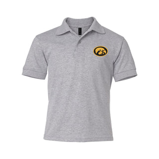 Iowa Hawkeye Oval EMB Youth Dryblend Jersey Polo