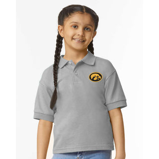 Iowa Hawkeye Oval EMB Youth Dryblend Jersey Polo