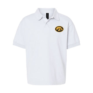 Iowa Hawkeye Oval EMB Youth Dryblend Jersey Polo