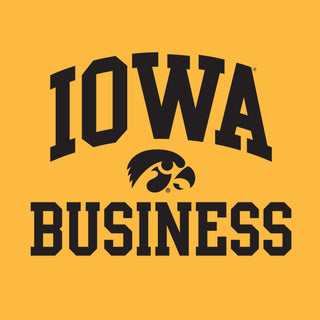 University of Iowa Hawkeyes Arch Logo Business Short Sleeve T Shirt - Gold