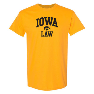 University of Iowa Hawkeyes Arch Logo Law Short Sleeve T Shirt - Gold