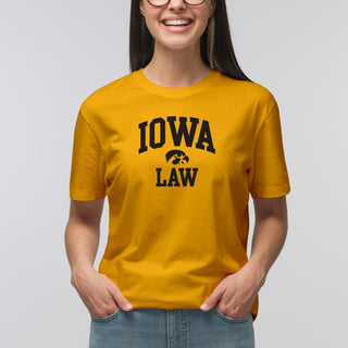 University of Iowa Hawkeyes Arch Logo Law Short Sleeve T Shirt - Gold