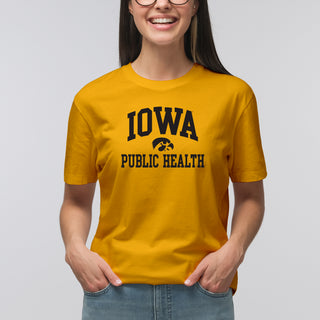 University of Iowa Hawkeyes Arch Logo Public Health Short Sleeve T Shirt - Gold