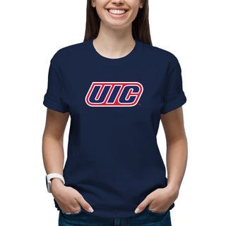 University of Illinois at Chicago Flames Primary Logo T-Shirt - Navy
