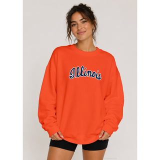 Illinois Script Logo Crewneck Sweatshirt