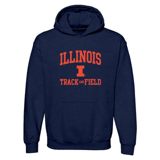 Illinois Arch Logo Track & Field Hoodie - Navy
